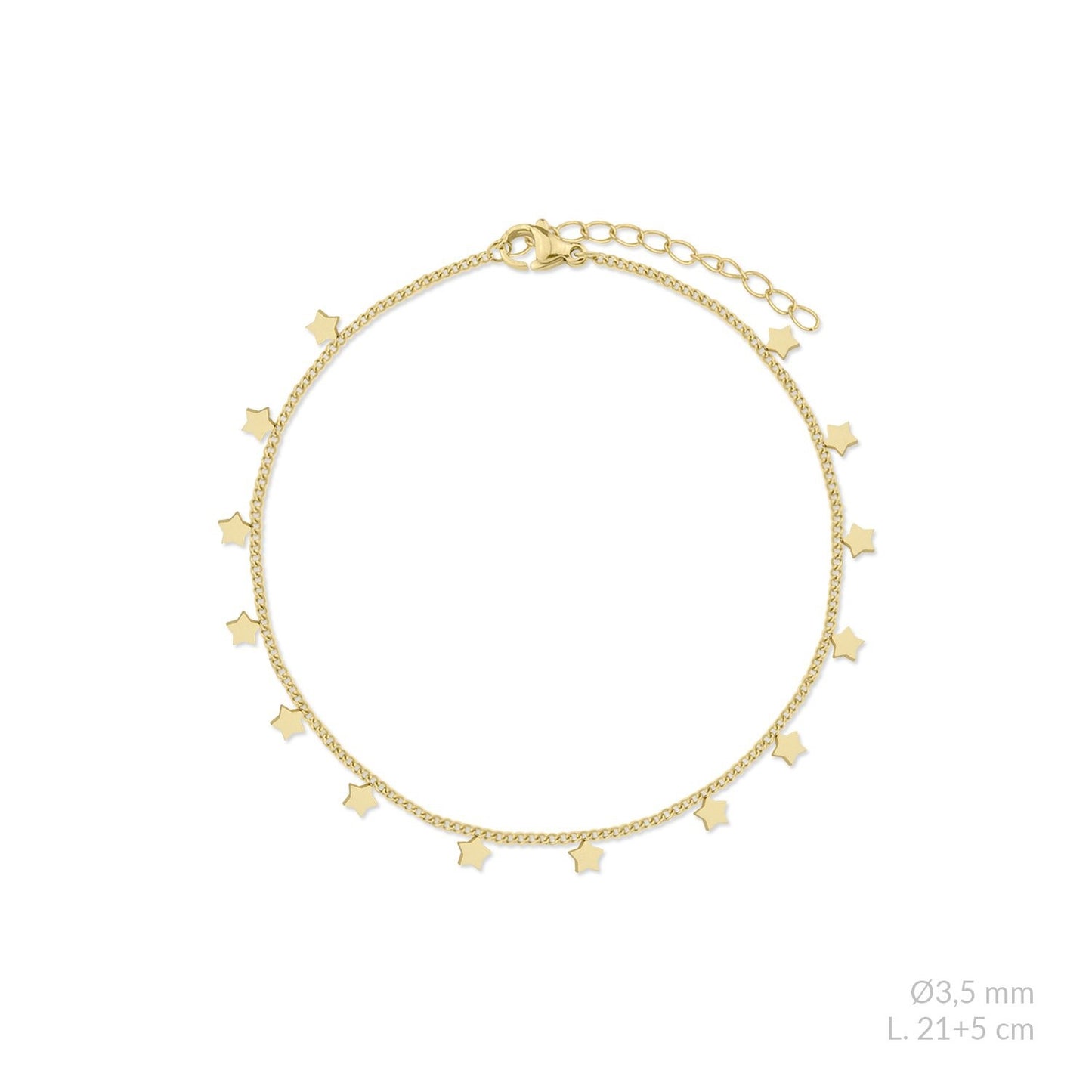 Tobillera Lluvia de Estrellas- Acero