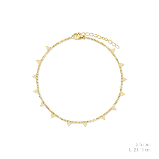 Tobillera Triángulos- Acero