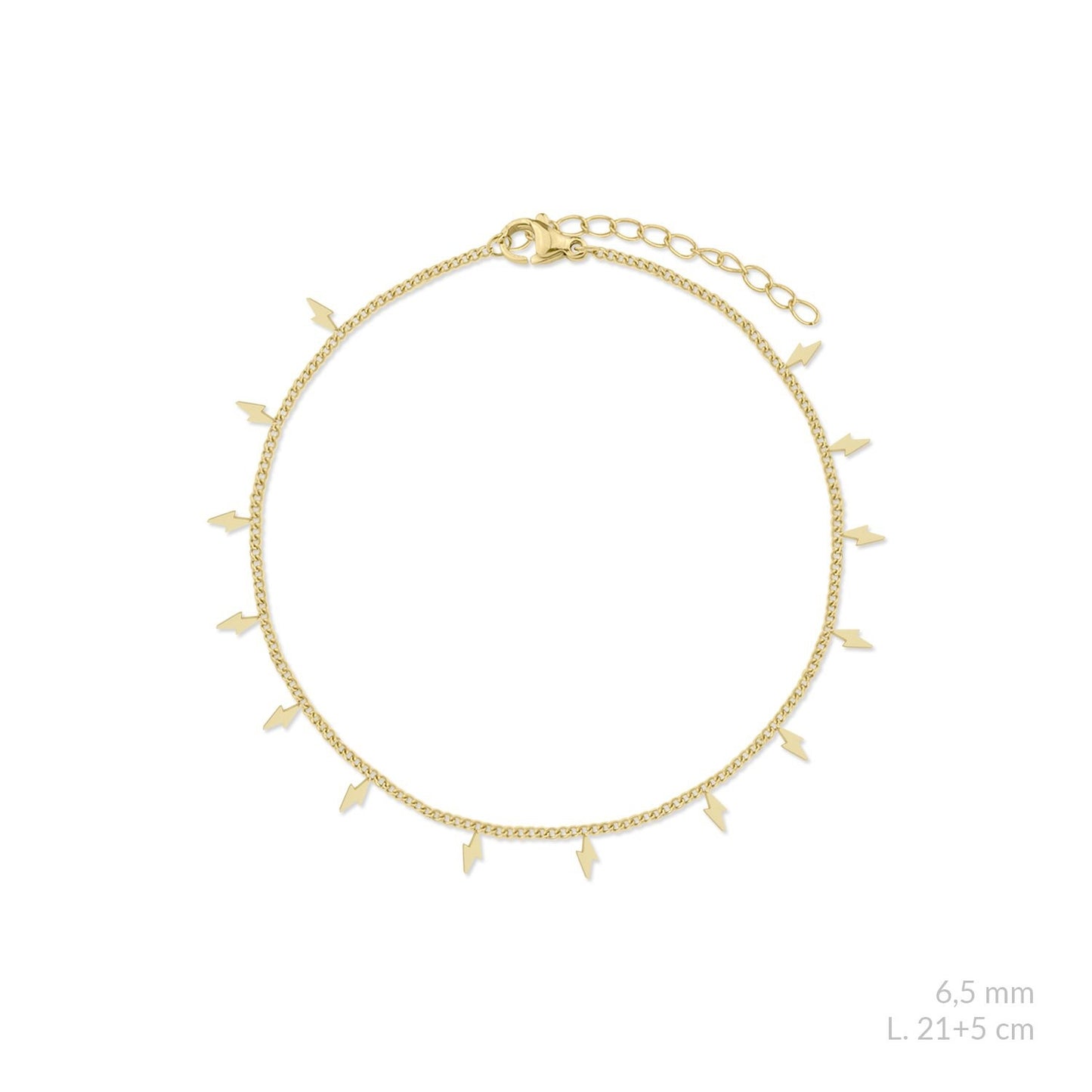 Tobillera Rayos - Acero