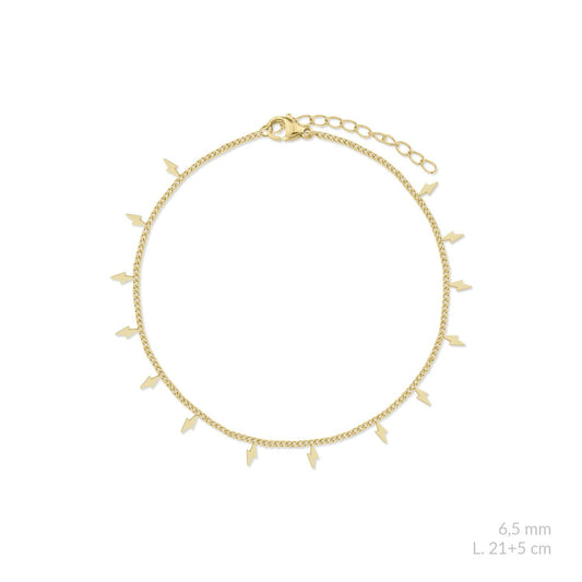 Tobillera Rayos - Acero