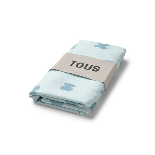 Muselina de algodón 98x118 cm Tous Baby con osos VERDE MINT