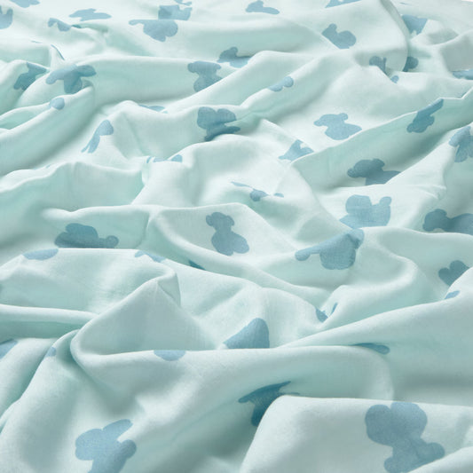 Muselina de algodón 98x118 cm Tous Baby con osos VERDE MINT