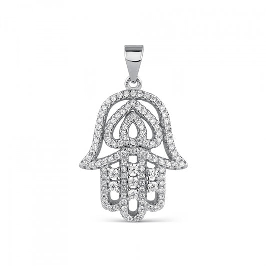 Gargantilla Mano de Fátima Circonitas Plata