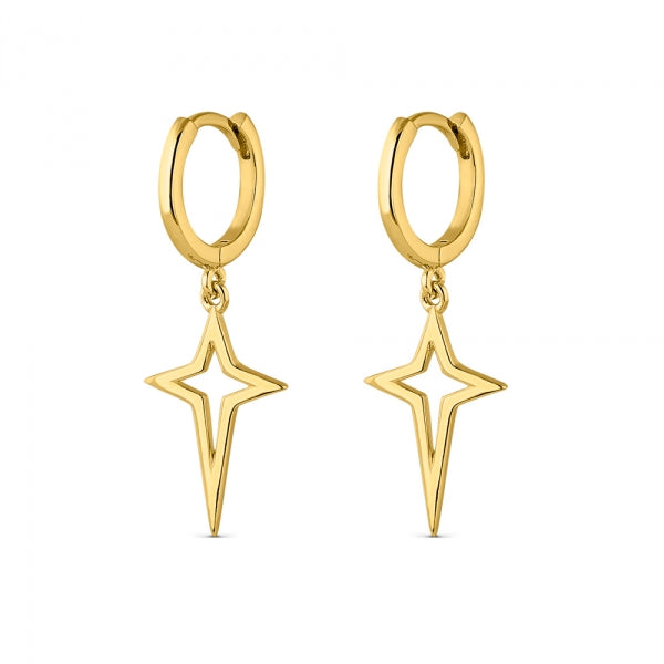 Pendientes Estrella Fugaz- Plata Chapado Oro