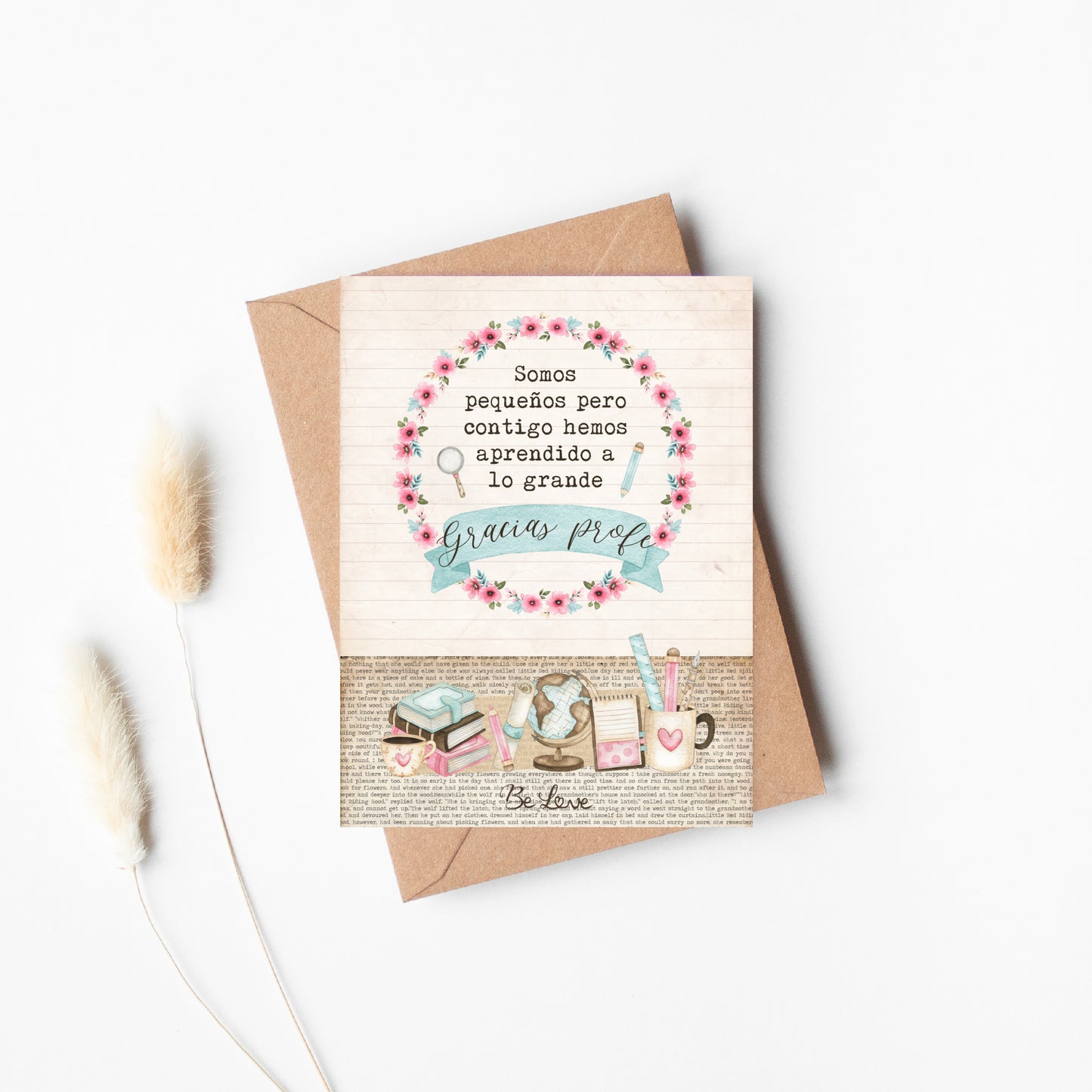 Postal Gracias Profe - Be Love