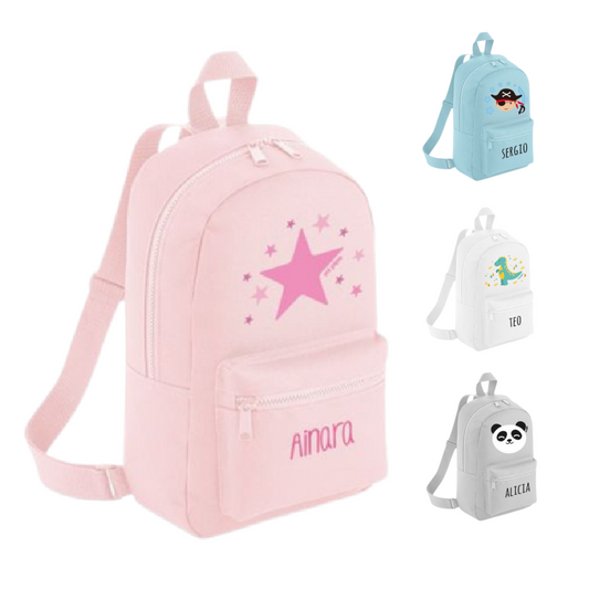 Mochila Medium Nylon PERSONALIZADA-DISEÑOS VARIOS-MI PIPO