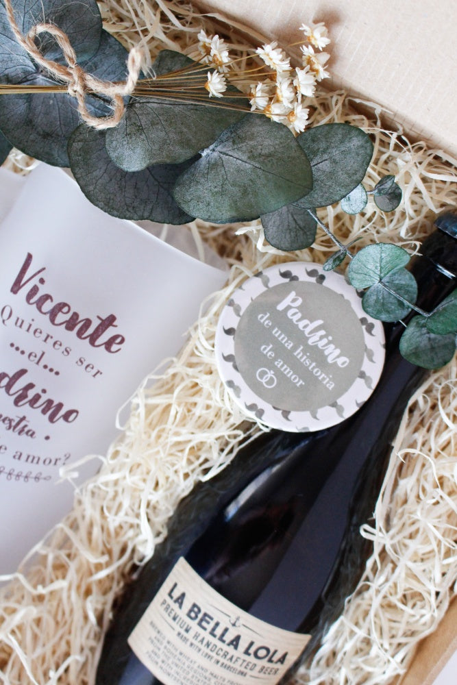 KIT DE CERVEZA ¿QUIERES SER EL PADRINO DE NUESTRA HISTORIA DE AMOR?- Be Love