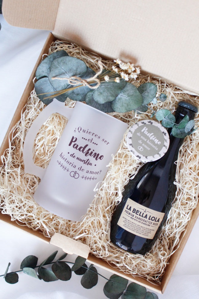 KIT DE CERVEZA ¿QUIERES SER EL PADRINO DE NUESTRA HISTORIA DE AMOR?- Be Love