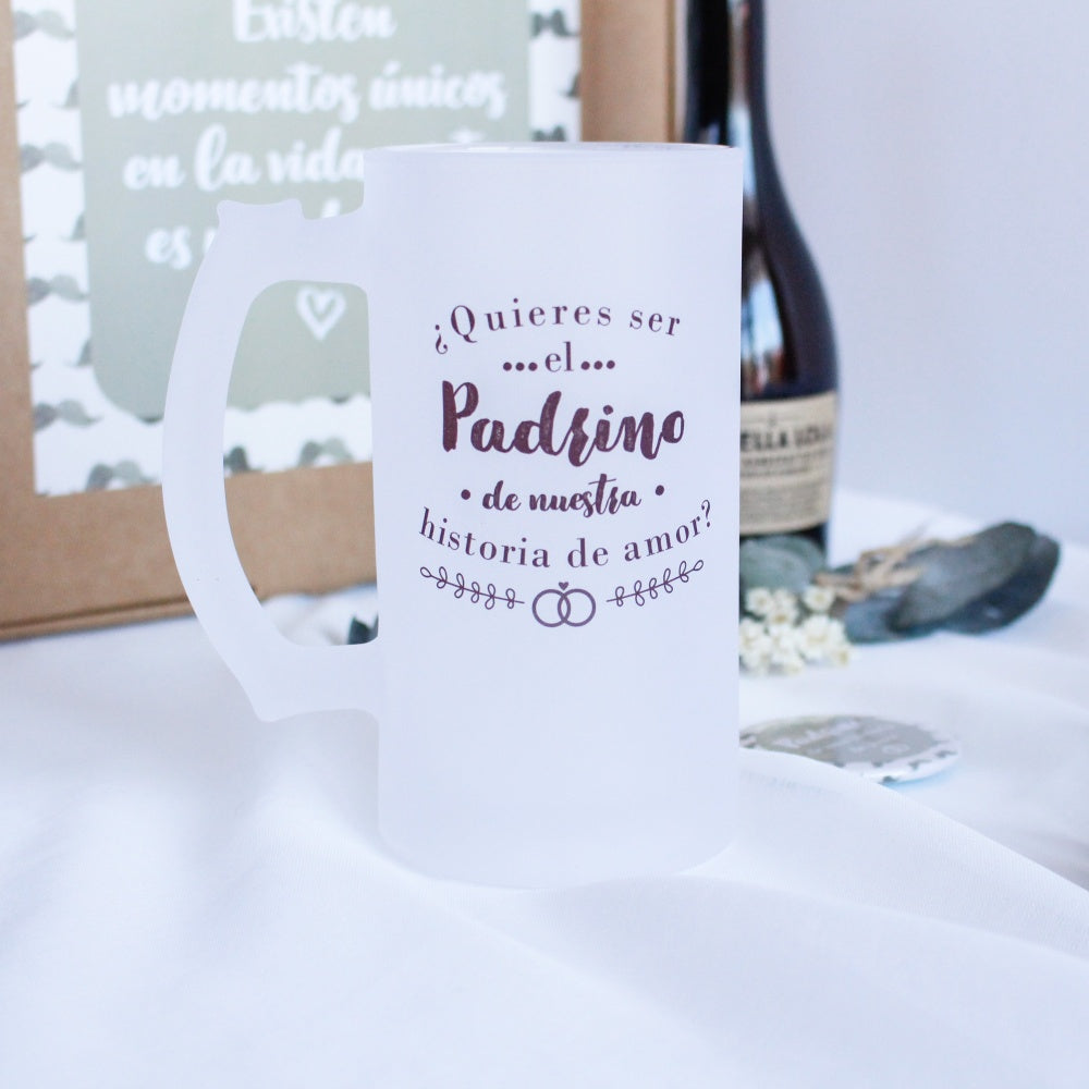 KIT DE CERVEZA ¿QUIERES SER EL PADRINO DE NUESTRA HISTORIA DE AMOR?- Be Love