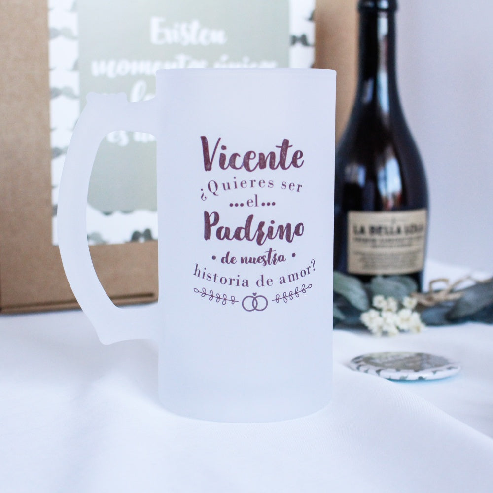 KIT DE CERVEZA ¿QUIERES SER EL PADRINO DE NUESTRA HISTORIA DE AMOR?- Be Love