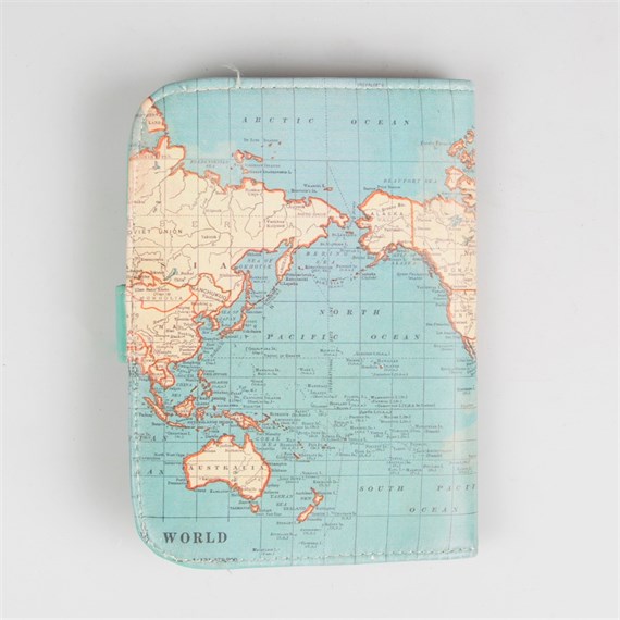 Funda para Pasaporte TIME TO GO...EXPLORE, DISCOVER, DREAM Mapa Vintage - Sass & Belle