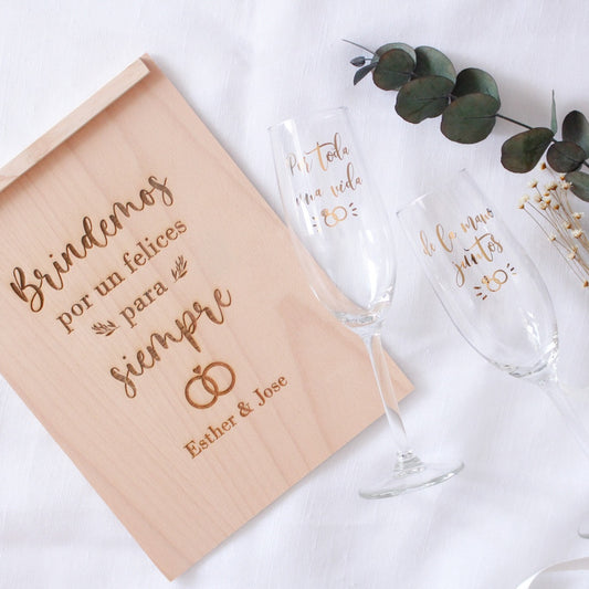 COPAS PARA BRINDAR “POR TODA UNA VIDA...DE LA MANO JUNTOS”- Be Love