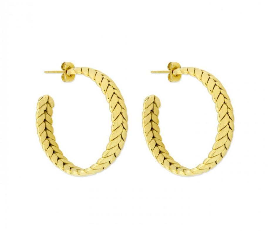 Pendientes Aro Espiga-ACERO