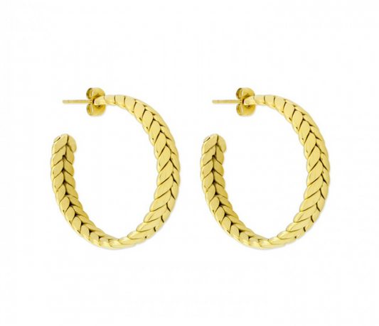 Pendientes Aro Espiga-ACERO