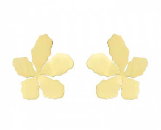 PENDIENTES BIG FLOWER-Acero