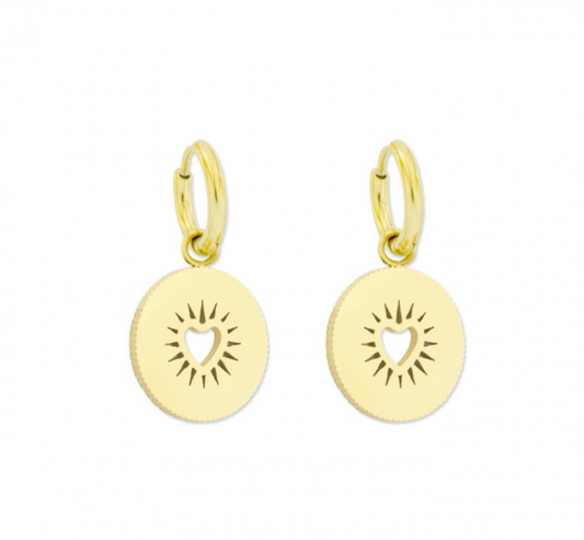 Pendientes Bright Heart- Acero