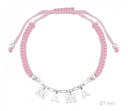 Pulsera Mamá Ajustable- Plata de Ley
