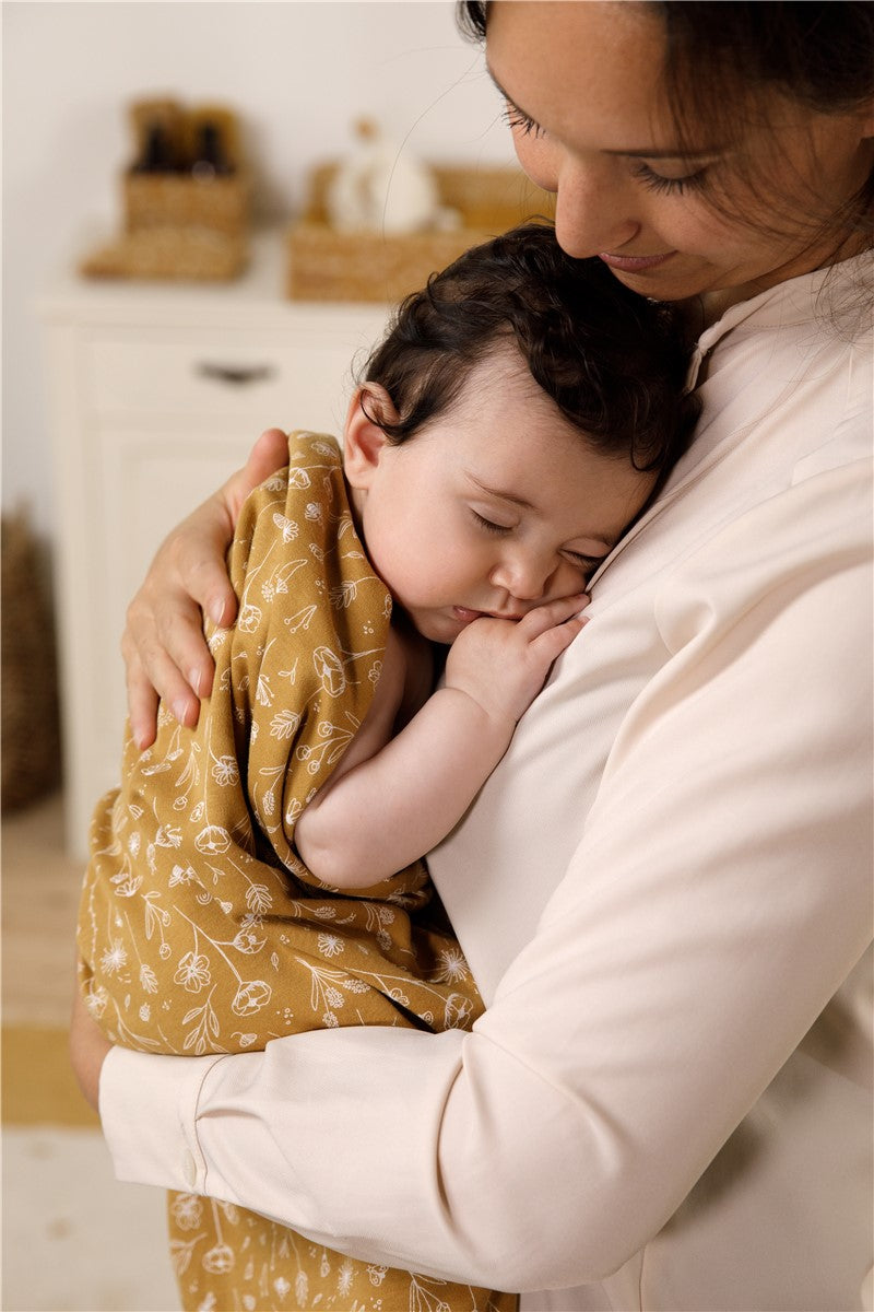 MUSELINAS OCRE 70 X 70 FLORES SILVESTRES - LITTLE DUTCH