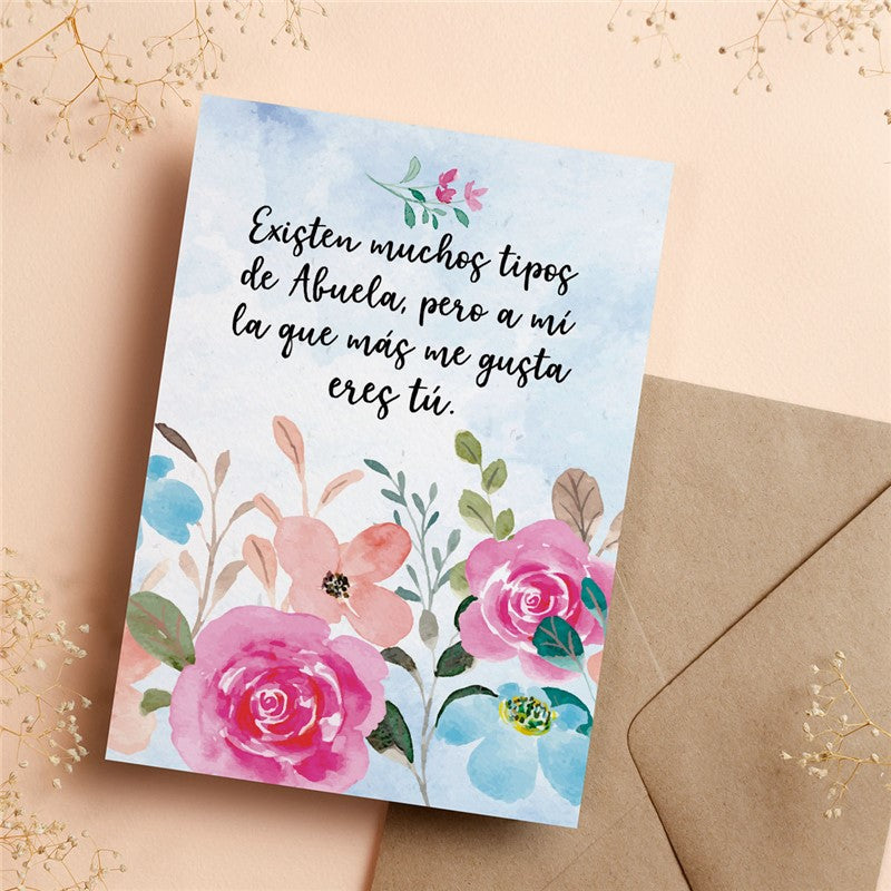 Postal: Existen muchos tipos de Abuela,... Happymots