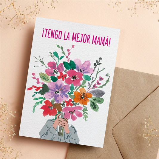 Postal: TENGO LA MEJOR MAMÁ- Happymots