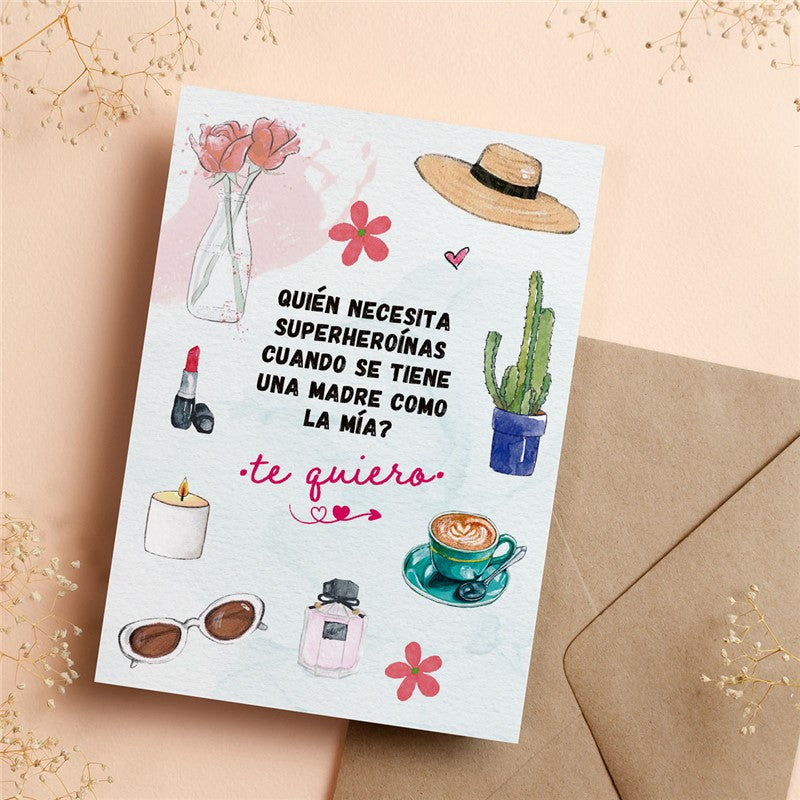 Postal: Quién necesita superheronínas cuando se tiene... Happymots