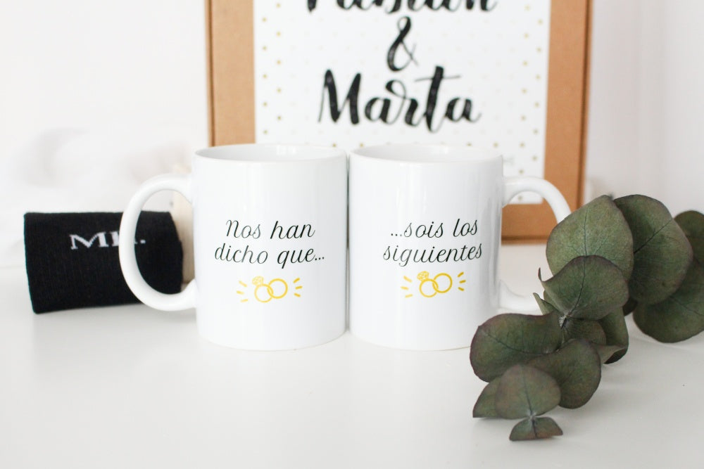 KIT "NOS HAN DICHO QUE...SOIS LOS SIGUIENTES" PERSONALIZADO-Be Love