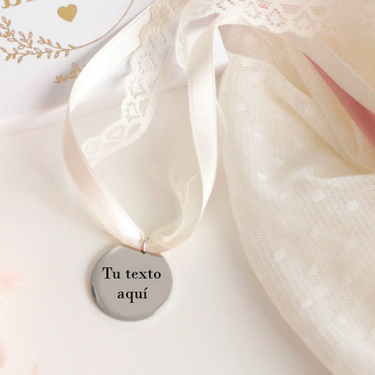 Medalla para el ramo de la novia PERSONALIZADO- Be Love