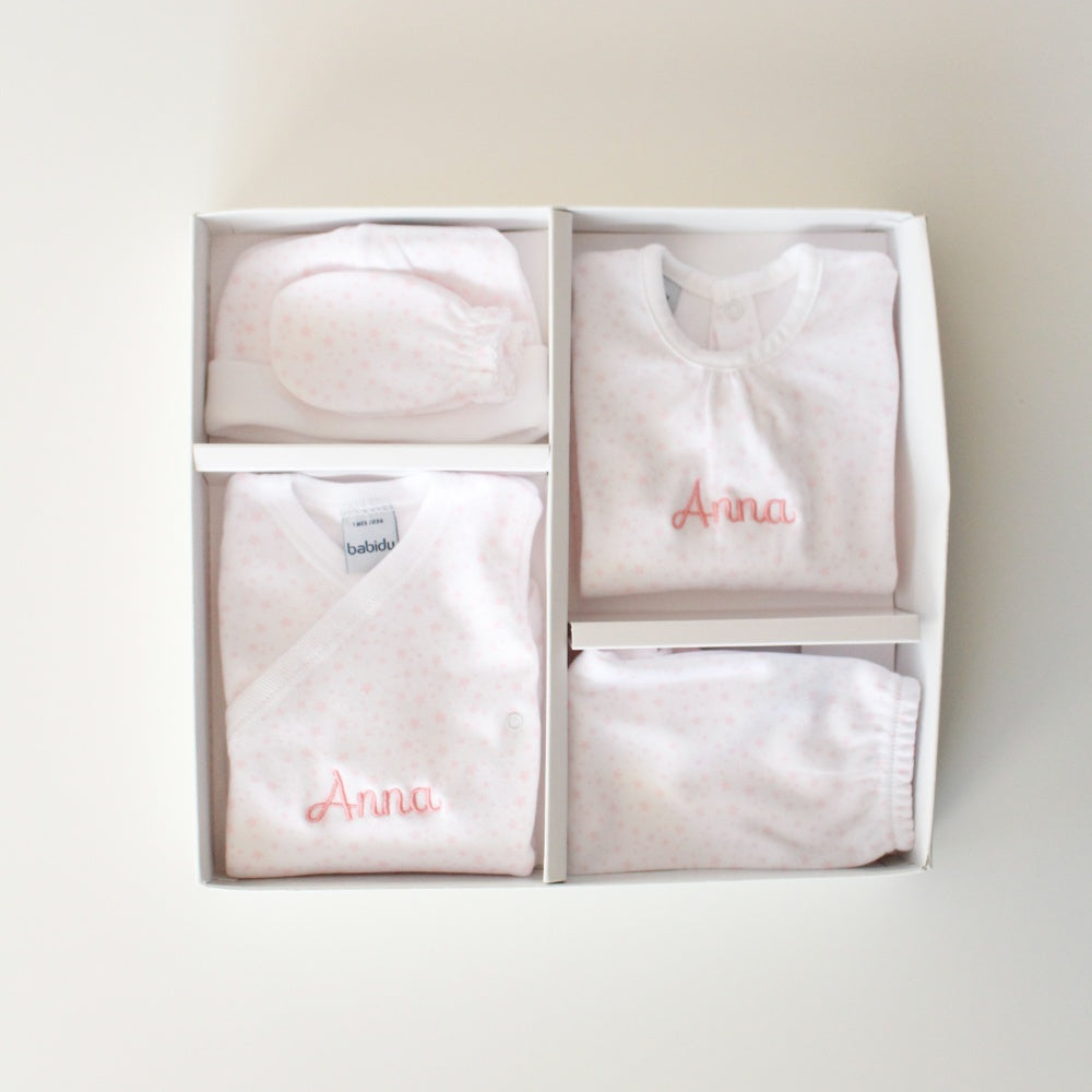 PRIMERA PUESTA de Bebé 0 meses, Babidu PERSONALIZADA- Mi Pipo