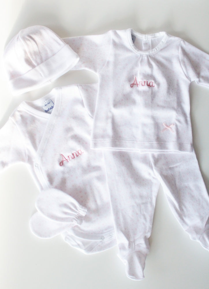 PRIMERA PUESTA de Bebé 0 meses, Babidu PERSONALIZADA- Mi Pipo