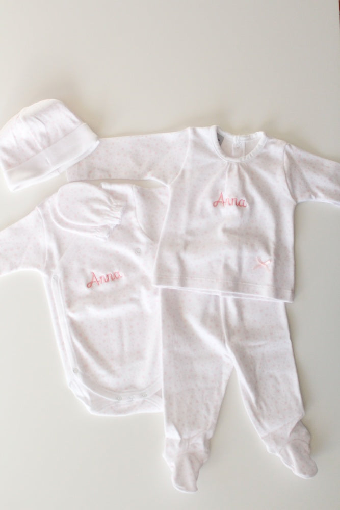 PRIMERA PUESTA de Bebé 0 meses, Babidu PERSONALIZADA- Mi Pipo