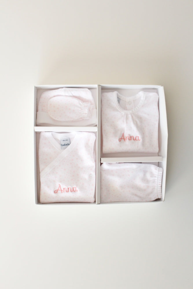 PRIMERA PUESTA de Bebé 0 meses, Babidu PERSONALIZADA- Mi Pipo