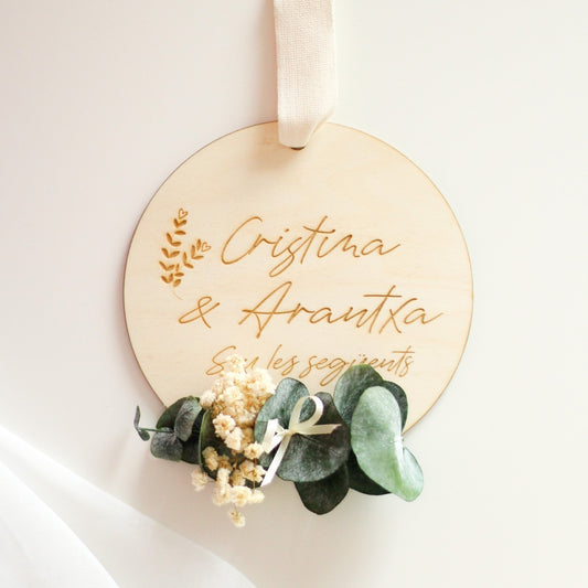 Placa de Madera Eucalipto Personalizada- Be Love