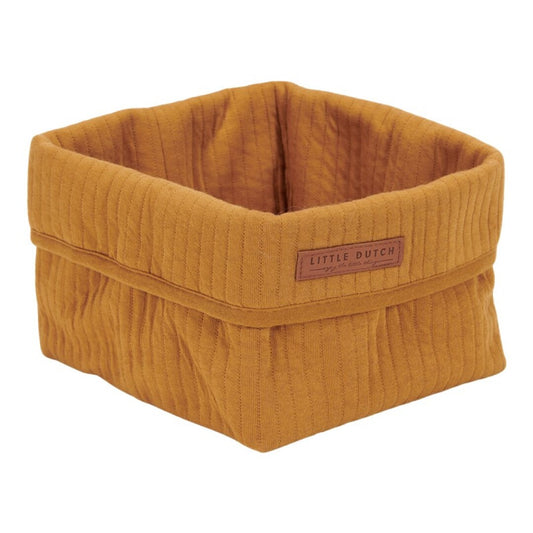 CESTA PEQUEÑA ALMACENAJE PURO OCRE - LITTLE DUTCH