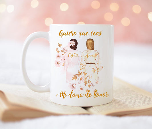 TAZA PERSONALIZADA DAMA DE HONOR - Be Love