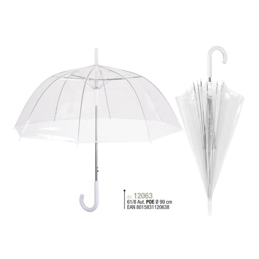 Paraguas  61/8 Automático POE TRANSPARENTE - Perletti