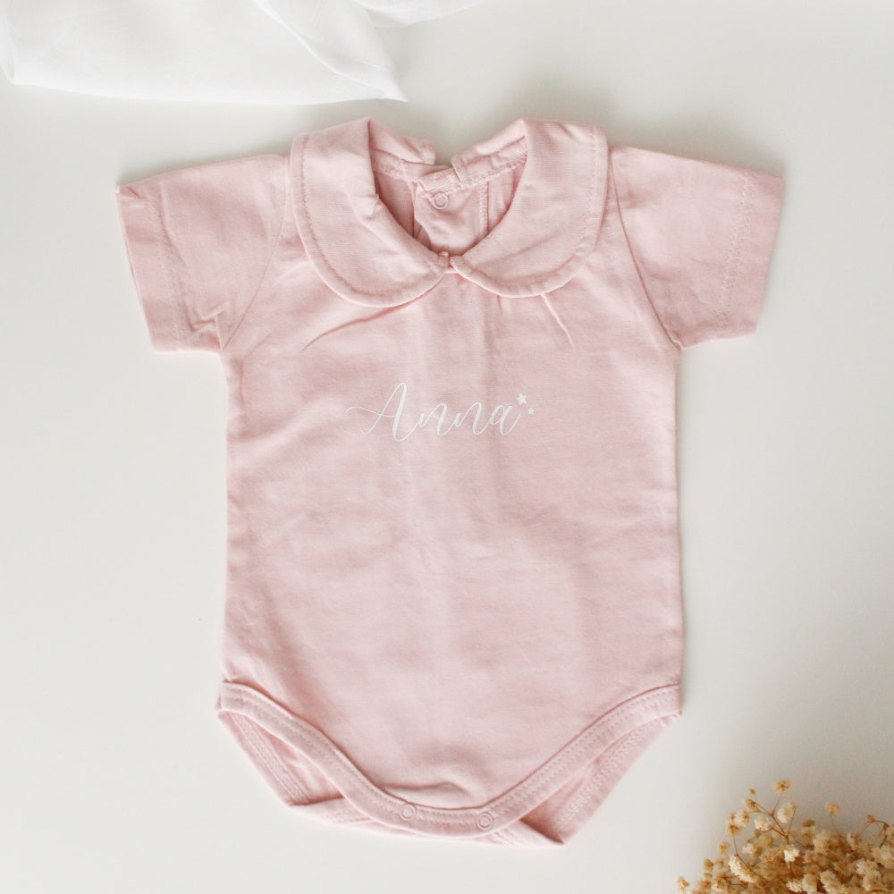 Body Personalizado con cuello AZUL/ROSA- Be Love