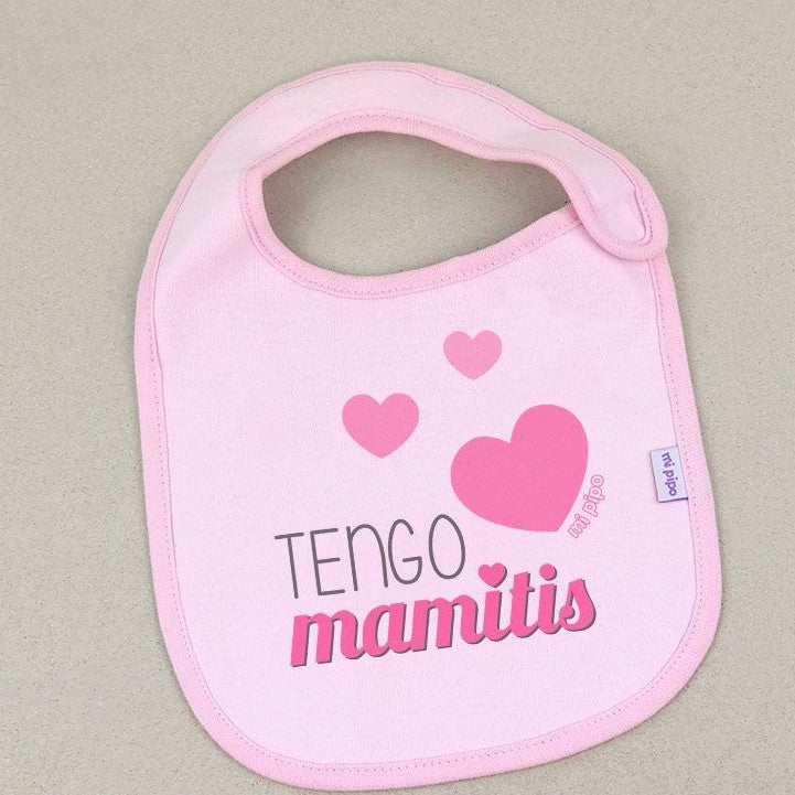 Babero TENGO MAMITIS Rosa/Azul - Mi Pipo