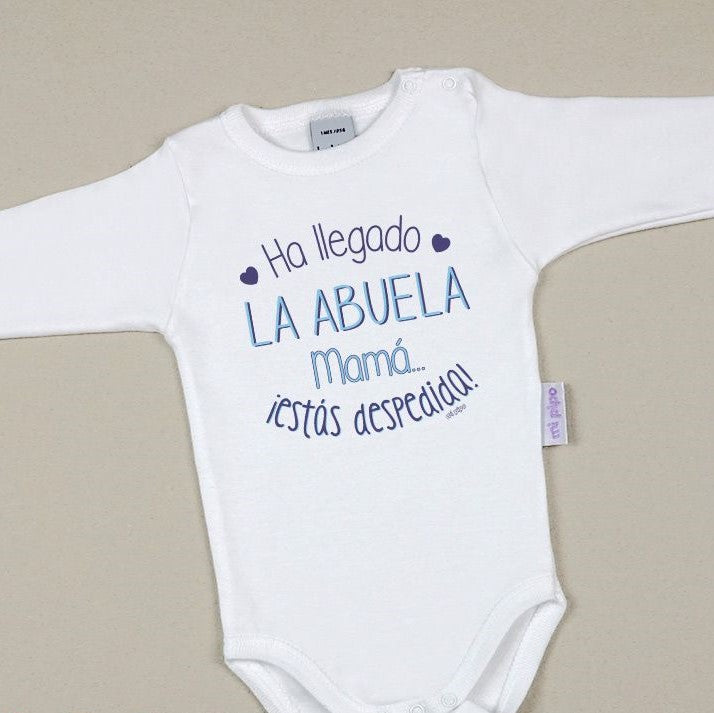 Body HA LLEGADO LA ABUELA, MAMÁ…¡ESTÁS DESPEDIDA! Rosa/Azul - Mi Pipo