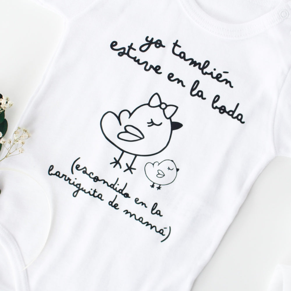 Body "Yo también estuve en la boda (escondido en la barriguita de mamá)PERSONALIZADO- Be Love