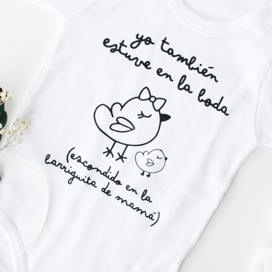 Body "Yo también estuve en la boda (escondido en la barriguita de mamá)PERSONALIZADO- Be Love