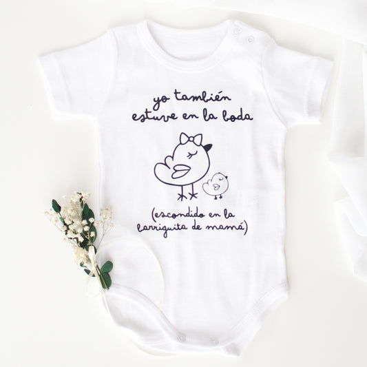 Body "Yo también estuve en la boda (escondido en la barriguita de mamá)PERSONALIZADO- Be Love