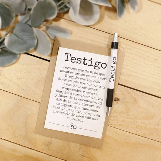 BOLI TESTIGO + POSTAL+ SOBRE KRAFT - Be Love