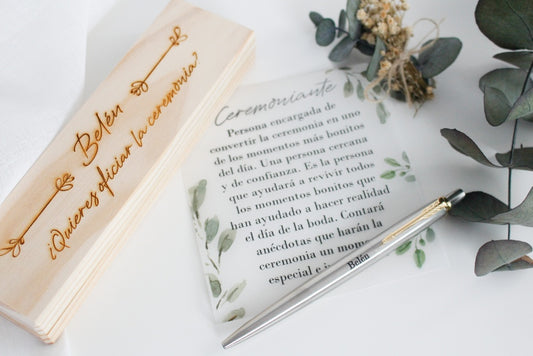 Bolígrafo para Ceremoniante de Boda, Personalizado- Be Love