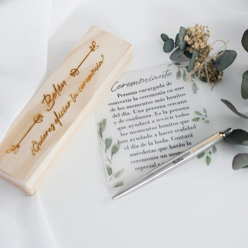 Bolígrafo para Ceremoniante de Boda, Personalizado- Be Love