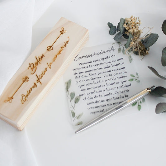 Bolígrafo para Ceremoniante de Boda, Personalizado- Be Love