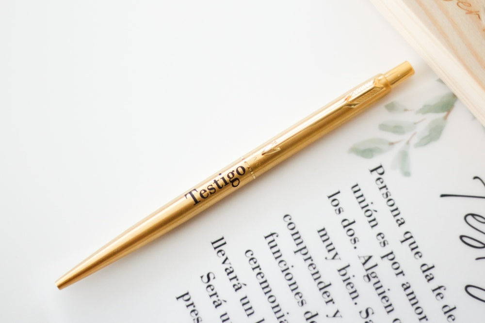 Bolígrafo Parker Personalizado para Testigo de Boda - Be Love