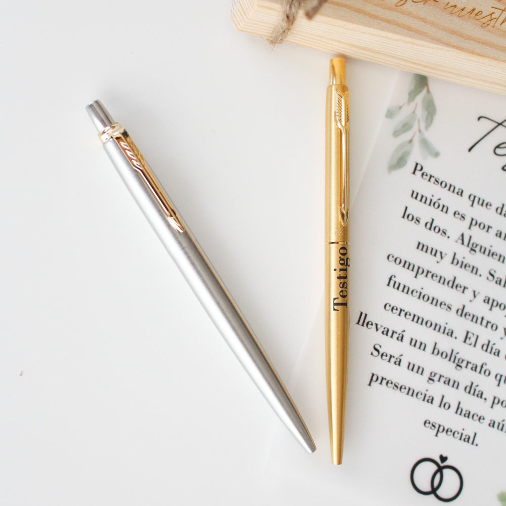 Bolígrafo Parker Personalizado para Testigo de Boda - Be Love
