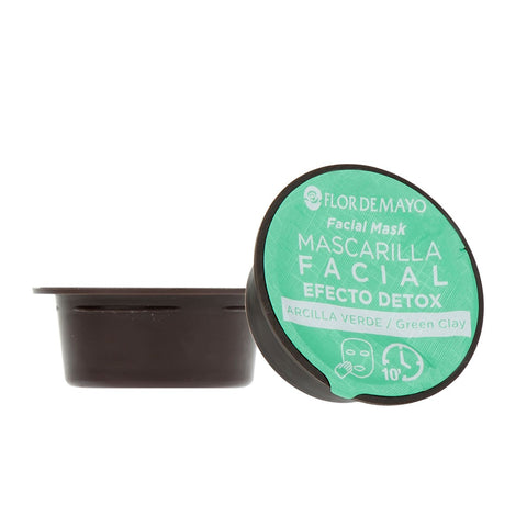 Mascarilla Facial Arcilla Verde, Efecto Detox, 10ml -Flor de Mayo