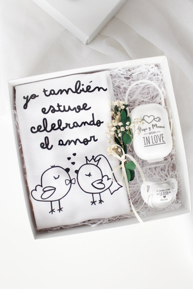 Kit regalo embarazada "Yo también estuve celebrando el amor" PERSONALIZADO- Be Love