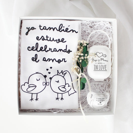 Kit regalo embarazada "Yo también estuve celebrando el amor" PERSONALIZADO- Be Love